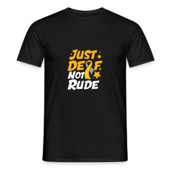 Deaf Deaf Deaf Sign Language - Men's T-Shirt - black - Front - AI Model Male 178 light (178cm)