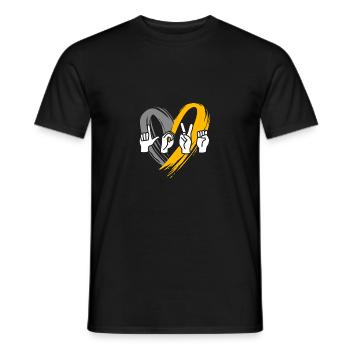 Deaf Deaf Deaf Sign Language - Men's T-Shirt - black - Front - AI Model Male 178 light (178cm)
