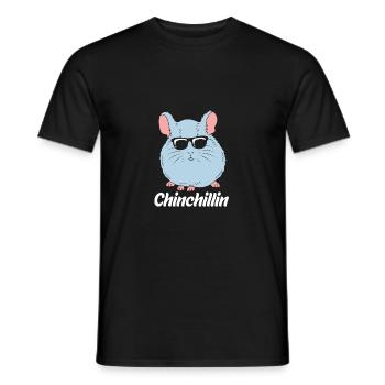 Chinchilla - Männer T-Shirt - Schwarz - Vorne - AI Model Male 178 light (178cm)