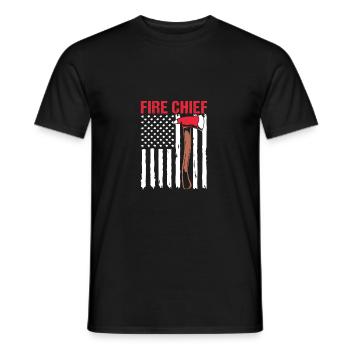 Firefighter Child - Men's T-Shirt - black - Front - AI Model Male 178 light (178cm)
