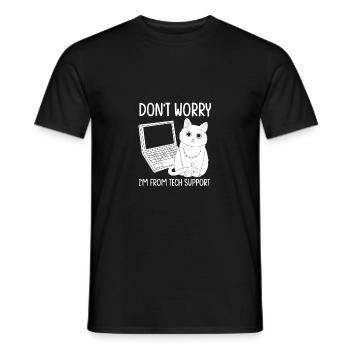 Tech Support - Männer T-Shirt - Schwarz - Vorne - AI Model Male 178 light (178cm)