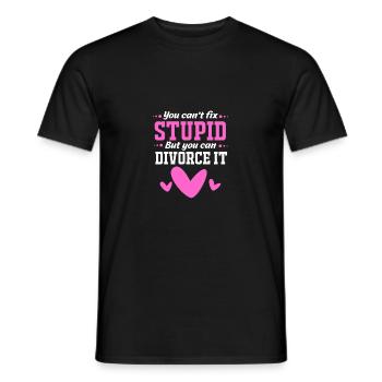 Scheidung - Männer T-Shirt - Schwarz - Vorne - AI Model Male 178 light (178cm)
