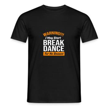 Breakdancing - Men's T-Shirt - black - Front - AI Model Male 178 light (178cm)