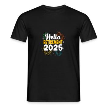 Retirement 2025 Pensioner Pension Pensioner - Men's T-Shirt - black - Front - AI Model Male 178 light (178cm)