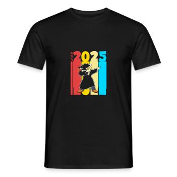Class of 2025 - Men's T-Shirt - black - Front - AI Model Male 178 light (178cm)