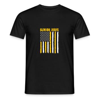 Class of 2025 Abitur Abiturient Abitur 2025 - Men's T-Shirt - black - Front - AI Model Male 178 light (178cm)