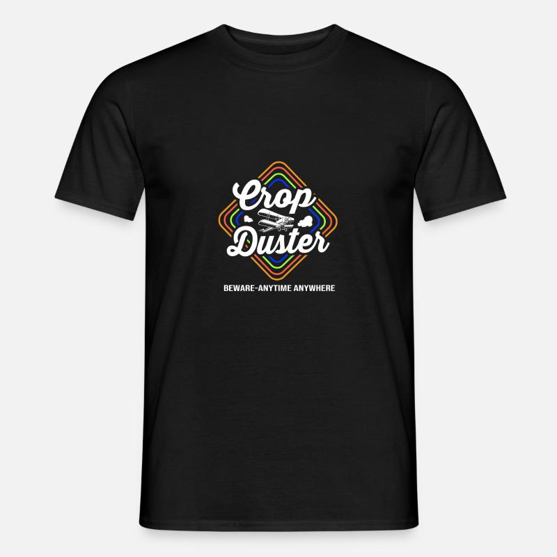 Crop Duster Flugzeug Pilot - Männer T-Shirt - Schwarz