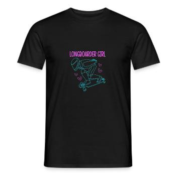 Longboard Longboarder Longboarding - T-shirt homme - noir - Devant - AI Model Male 178 light (178cm)