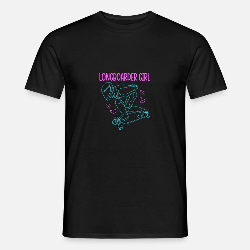 Longboard Longboarder Longboarding - Männer T-Shirt - Schwarz