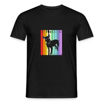 Bull terrier - T-shirt homme - noir - Devant - AI Model Male 178 light (178cm)