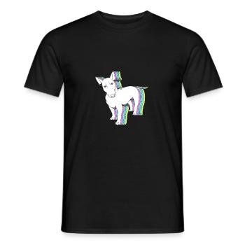 Bull terrier - T-shirt homme - noir - Devant - AI Model Male 178 light (178cm)