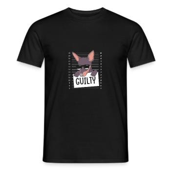 Pinscher nain - T-shirt homme - noir - Devant - AI Model Male 178 light (178cm)