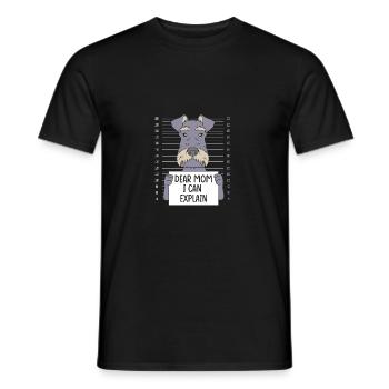 Zwergschnauzer - Männer T-Shirt - Schwarz - Vorne - AI Model Male 178 light (178cm)