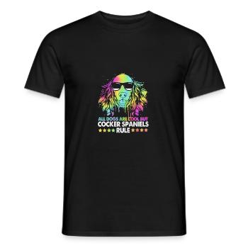 Cocker Spaniel - Männer T-Shirt - Schwarz - Vorne - AI Model Male 178 light (178cm)