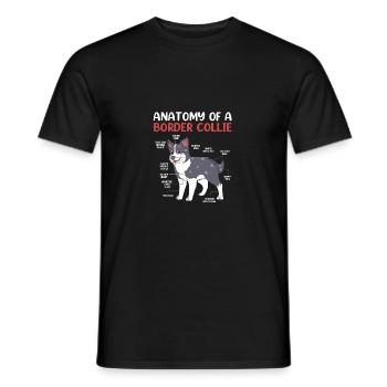 Border Collie - Men's T-Shirt - black - Front - AI Model Male 178 light (178cm)