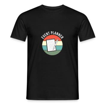 Event Planer - Männer T-Shirt - Schwarz - Vorne - AI Model Male 178 light (178cm)