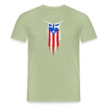 PR Flag - Puerto Rico Flag - Boricua - Men's T-Shirt - sage - Front - AI Model Male 178 light (178cm)