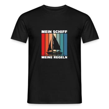 Segeln Bootsführerschein Segler Kapitän Geschenk - Männer T-Shirt - Schwarz - Vorne - AI Model Male 178 light (178cm)