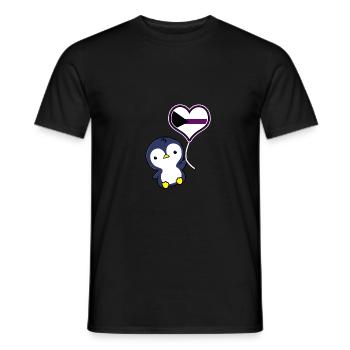 Pinguin Ballon Demisexual Pride - Männer T-Shirt - Schwarz - Vorne - AI Model Male 178 light (178cm)