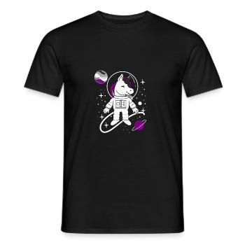 Einhorn Astronaut Ace Pride - Männer T-Shirt - Schwarz - Vorne - AI Model Male 178 light (178cm)