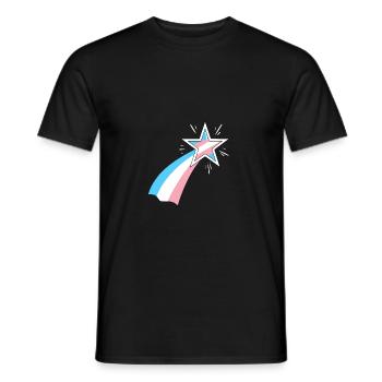 Trans Pride Star - Men's T-Shirt - black - Front - AI Model Male 178 light (178cm)
