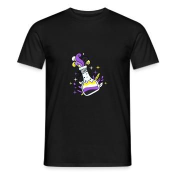 Nonbinary Pride Potion magique Nonbinary Pride - T-shirt homme - noir - Devant - AI Model Male 178 light (178cm)