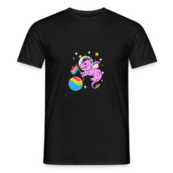 Drache Astronaut Pan Pride - Männer T-Shirt - Schwarz - Vorne - AI Model Male 178 light (178cm)