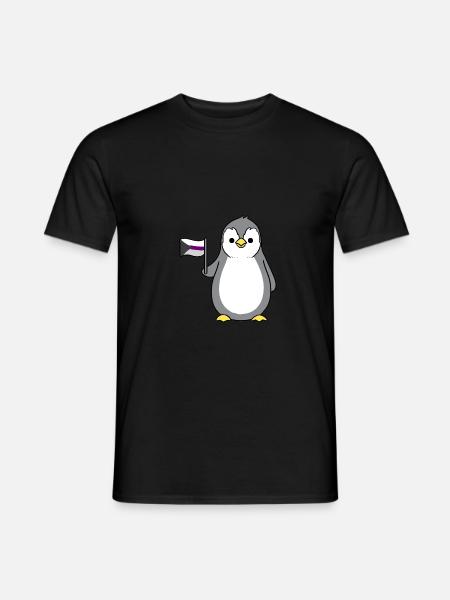 Penguin Demisexual Pride Flag - Men's T-Shirt - black