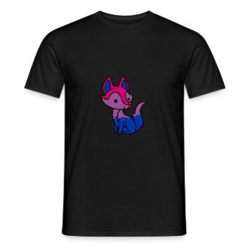 Fierté bisexuelle Fox Cadeau bisexuel - T-shirt homme - noir - Devant - AI Model Male 178 light (178cm)