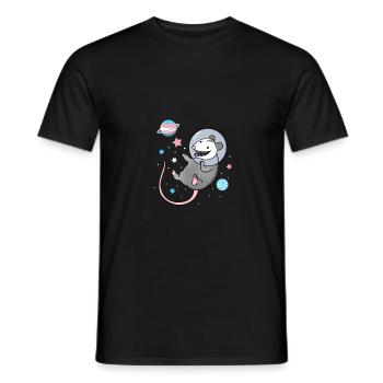 Transgender Opossum in Space Transgender Pride - Men's T-Shirt - black - Front - AI Model Male 178 light (178cm)