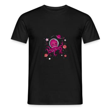 Lesbischer Oktopus im Weltraum Lesbian Pride - Männer T-Shirt - Schwarz - Vorne - AI Model Male 178 light (178cm)