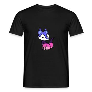 Omnisexual Pride Fox - Men's T-Shirt - black - Front - AI Model Male 178 light (178cm)