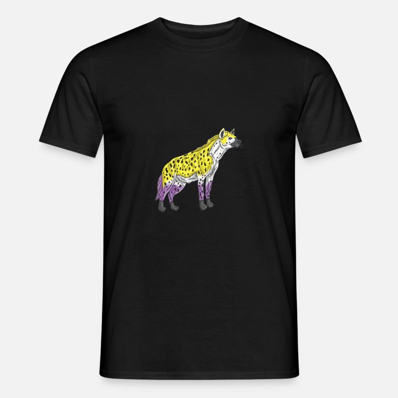 Hyäne Nicht binäres Stolz Nonbinary Pride - Männer T-Shirt - Schwarz