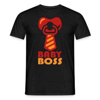 baby boss- Baby Boss Costume Devise Party Baby - T-shirt homme - noir - Devant - AI Model Male 178 light (178cm)