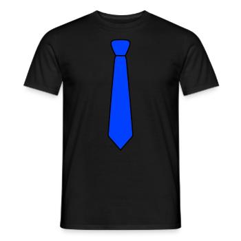 Krawatte blau - Männer T-Shirt - Schwarz - Vorne - AI Model Male 178 light (178cm)