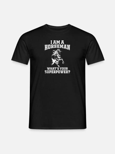 Horseman drôle de cavalier design - T-shirt homme - noir