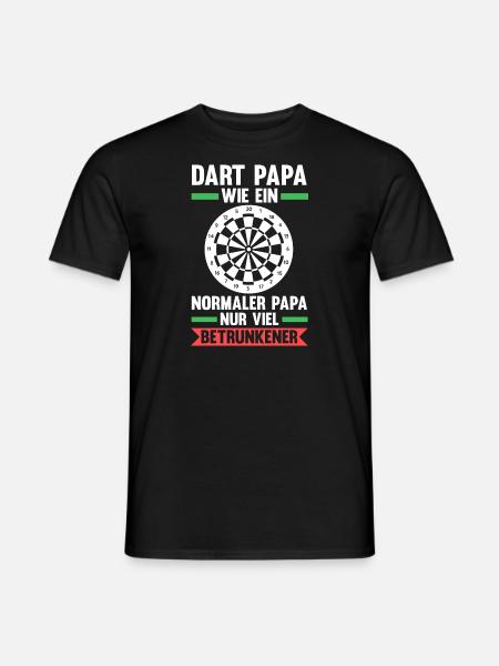 Dart Papa Darten Geschenk - Männer T-Shirt - Schwarz