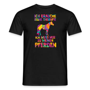 Reiten Pferd Reiter Geschenk - Männer T-Shirt - Schwarz - Vorne - AI Model Male 178 light (178cm)