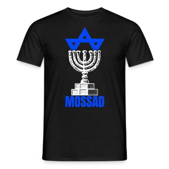 Mossad Israël Renseignement israélien Tel Aviv - T-shirt homme - noir - Devant - AI Model Male 178 light (178cm)