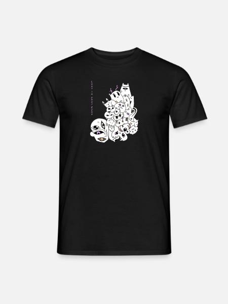 Doodle-Geister 2 - Männer T-Shirt - Schwarz