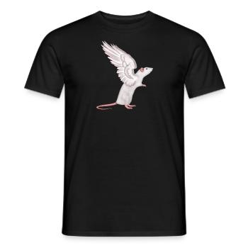 Rat Angel - Men's T-Shirt - black - Front - AI Model Male 178 light (178cm)