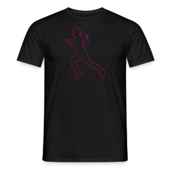 Jogging Racing Fitness Cross Country Running - Men's T-Shirt - black - Front - AI Model Male 178 light (178cm)