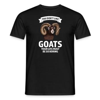 Ziegen Ziegenhof Geschenk - Männer T-Shirt - Schwarz - Vorne - AI Model Male 178 light (178cm)