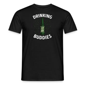 Drinking Buddies Saint Patricks Day - Men's T-Shirt - black - Front - AI Model Male 178 light (178cm)