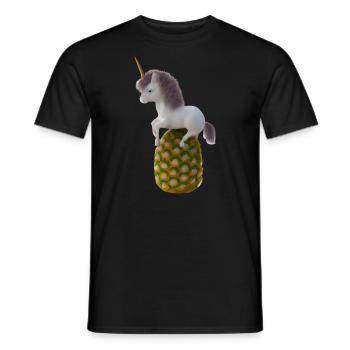 Licorne ananas - Licorne tropicale - T-shirt homme - noir - Devant - AI Model Male 178 light (178cm)