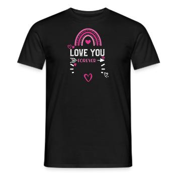 LOVE YOU FOREVER - Valentine's Day - Männer T-Shirt - Schwarz - Vorne - AI Model Male 178 light (178cm)