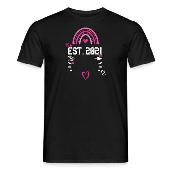 Est. 2021 - Valentine's Day - Männer T-Shirt - Schwarz - Vorne - AI Model Male 178 light (178cm)