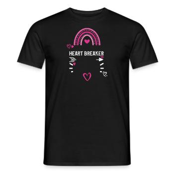 Heart Breaker - Valentine's Day - Men's T-Shirt - black - Front - AI Model Male 178 light (178cm)