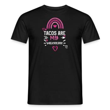 Tacos Are My Valentine - Men's T-Shirt - black - Front - AI Model Male 178 light (178cm)