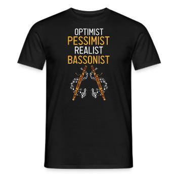 Bassoon Wind Instrument Design for Bassoonist - Men's T-Shirt - black - Front - AI Model Male 178 light (178cm)